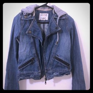 EUC Billabong hooded denim jacket